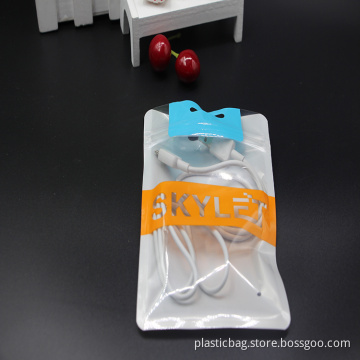 White Plastic Bags with Ziplock for Phone Case